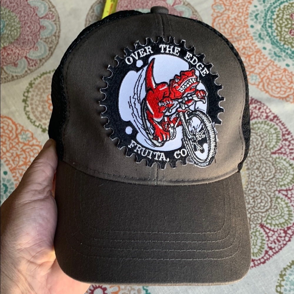 Over The Edge Fruita CO Black and Brown Cap